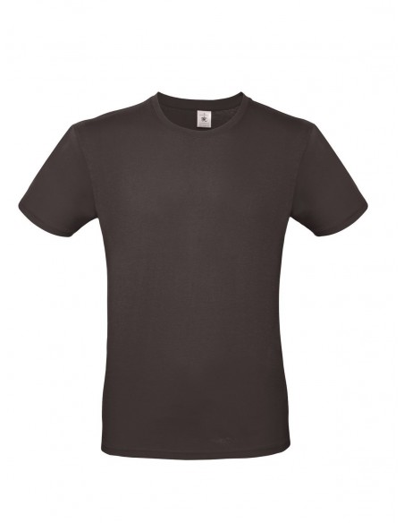 T-SHIRT GIROCOLLO-MARRONE