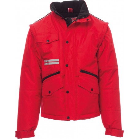 Fighter 2.0 - Giubbotto con cappuccio e maniche staccabili- Interno imbottito in pile - rosso