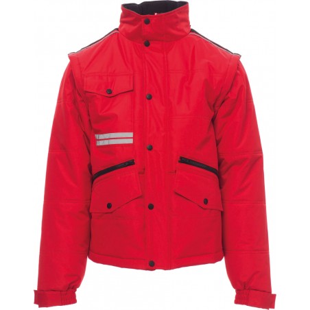 Fighter 2.0 - Giubbotto con cappuccio e maniche staccabili- Interno imbottito in pile - rosso