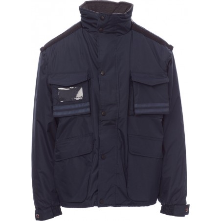 Intercontinental+ - Giubbotto con bande riflettenti e cappuccio - blu navy