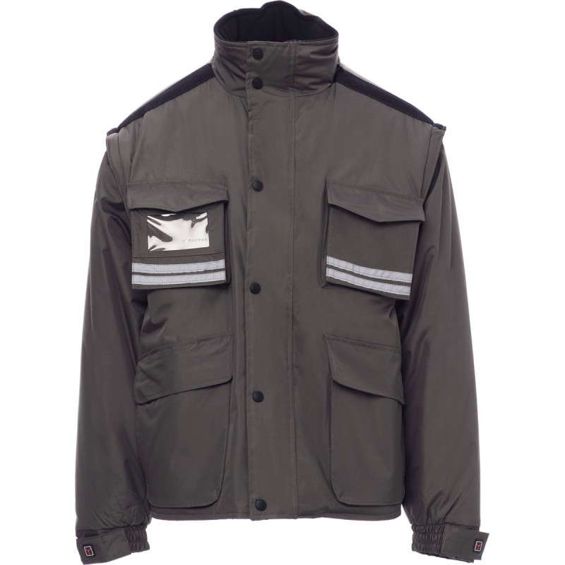 Intercontinental+ - Giubbotto con bande riflettenti e cappuccio - smoke