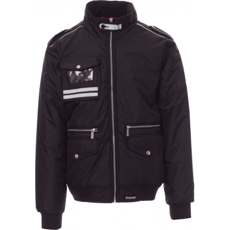 Phantom - Giubbotto con cappucccio e fasce riflettenti - nero