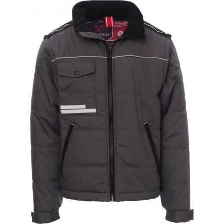 Warm 2.0 - Giubbotto con cappuccio e bande riflettenti - smoke