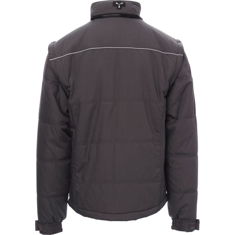 Warm 2.0 - Giubbotto con cappuccio e bande riflettenti - smoke