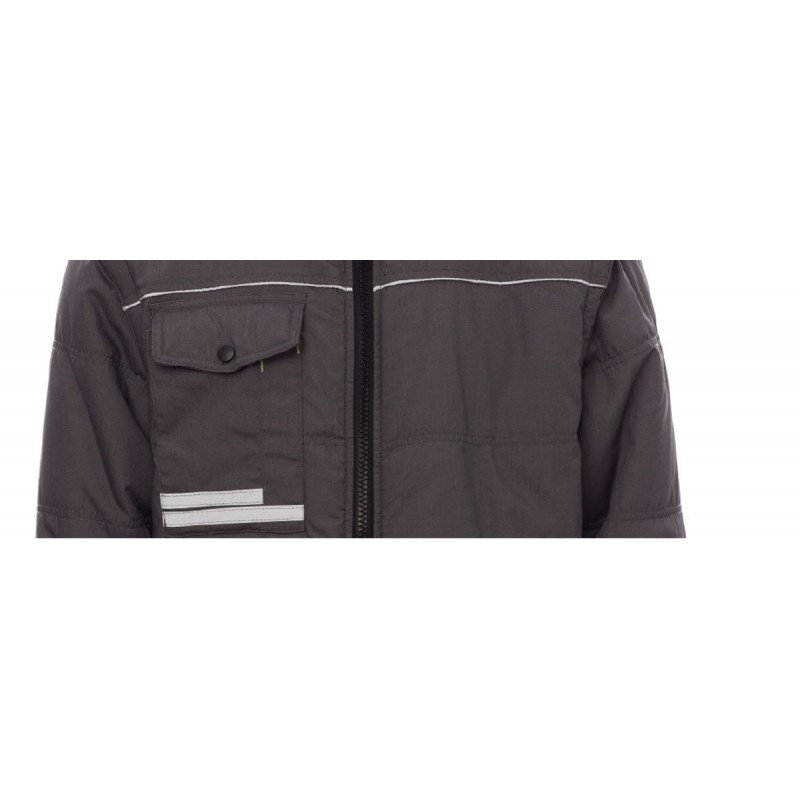 Warm 2.0 - Giubbotto con cappuccio e bande riflettenti - smoke