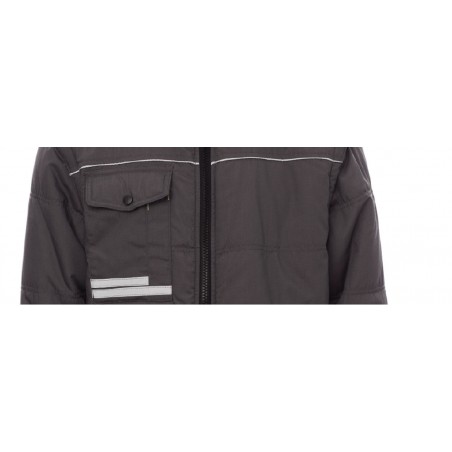 Warm 2.0 - Giubbotto con cappuccio e bande riflettenti - smoke