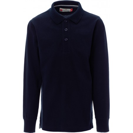 Florence Kids - Polo bambino in cotone con maniche lunghe - blu navy