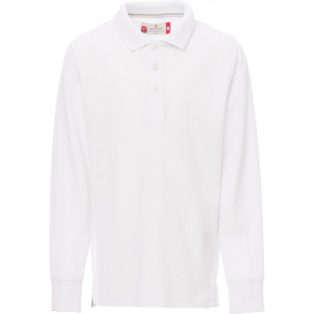 Florence Kids - Polo bambino in cotone con maniche lunghe - bianco