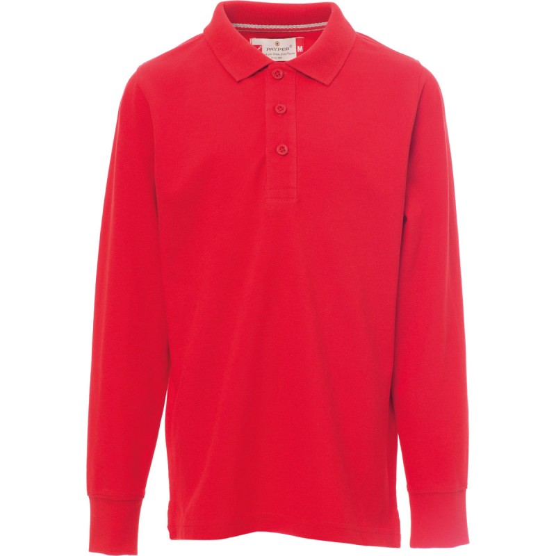 Florence Kids - Polo bambino in cotone con maniche lunghe - rosso