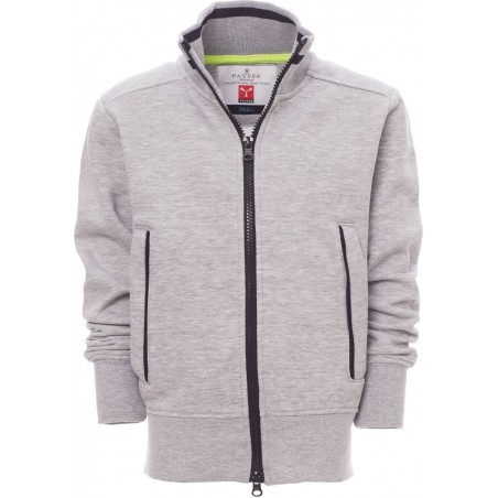 Junior+ - Felpa bambino con zip intera - grigio melange