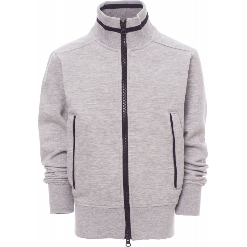 Junior+ - Felpa bambino con zip intera - grigio melange