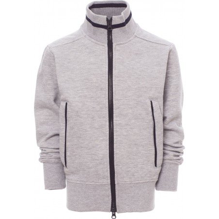 Junior+ - Felpa bambino con zip intera - grigio melange