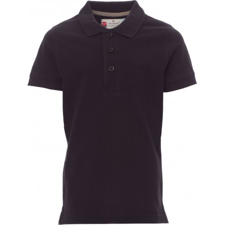 Venice Kids - Polo bambino in cotone e maniche corte - nero