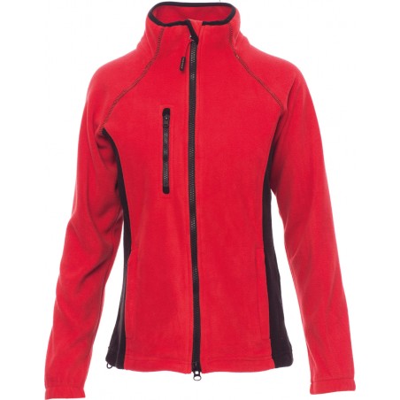 Aspen+Lady - Pile zip intera con tasche donna - rosso