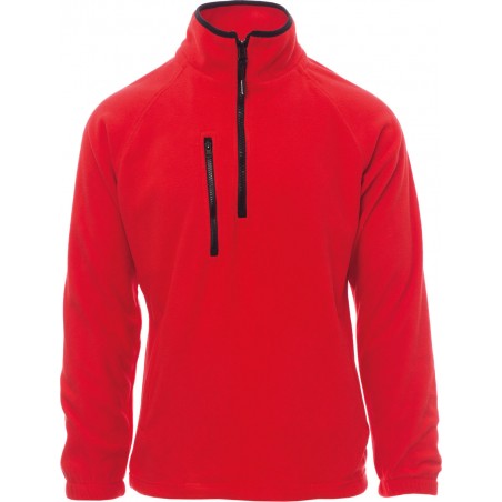 Dolomiti+ - Pile 1/2 zip con tasche - rosso