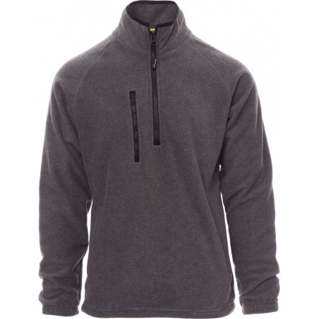 Dolomiti+ - Pile 1/2 zip con tasche - grigio cenere melange