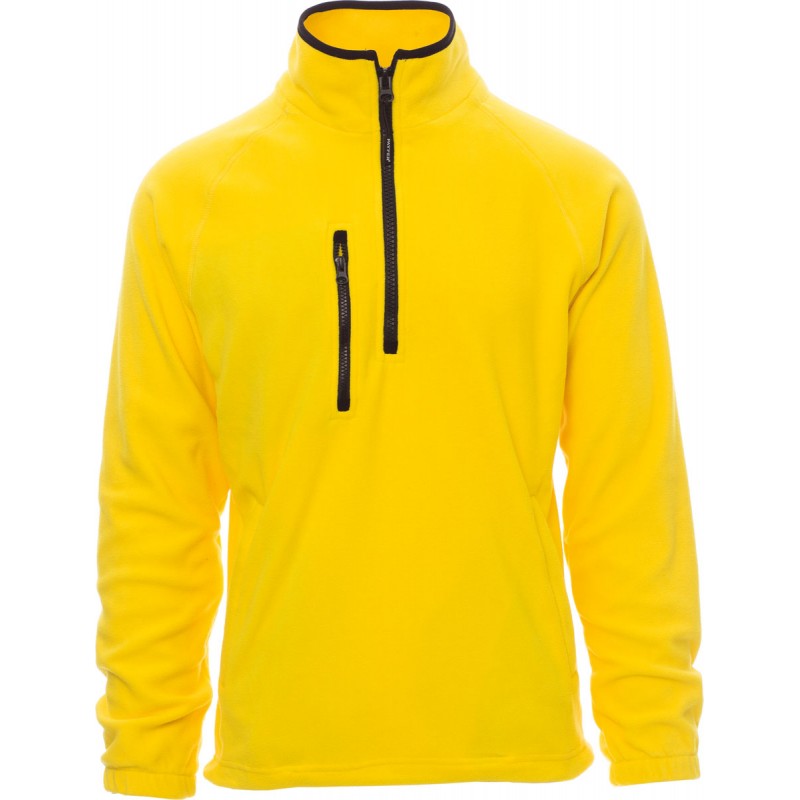 Dolomiti+ - Pile 1/2 zip con tasche - giallo
