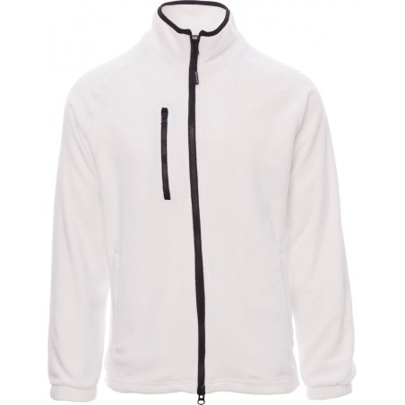 Norway - Pile zip intera con tasche - bianco