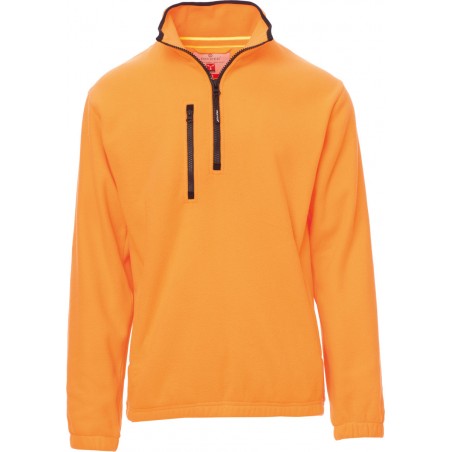 Pirenei - Pile 1/2 zip con tasche - arancione