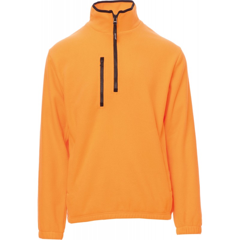 Pirenei - Pile 1/2 zip con tasche - arancione