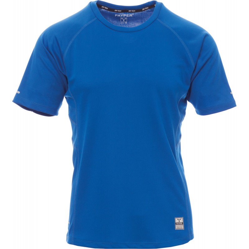 Running - T-shirt tecnica con inserti riflettenti - blu royal