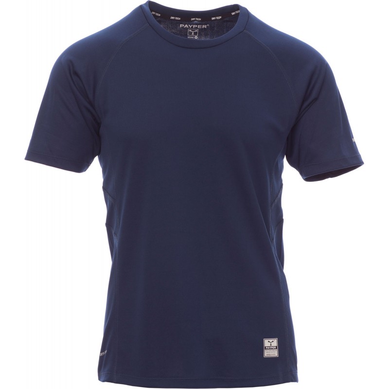 Running - T-shirt tecnica con inserti riflettenti - blu navy