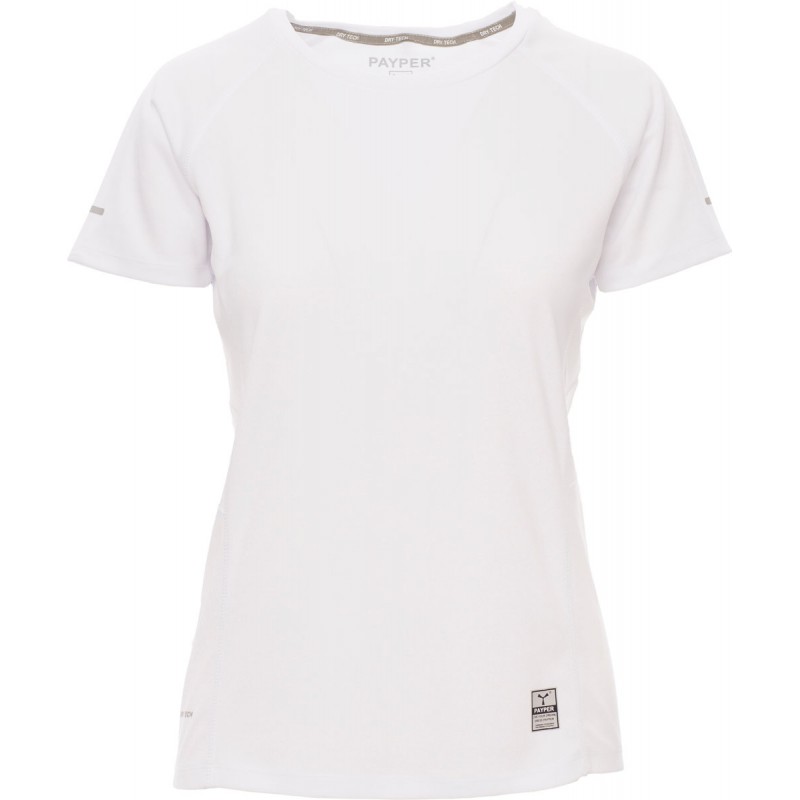 Running Lady - T-shirt tecnica con inserti riflettenti donna - bianco