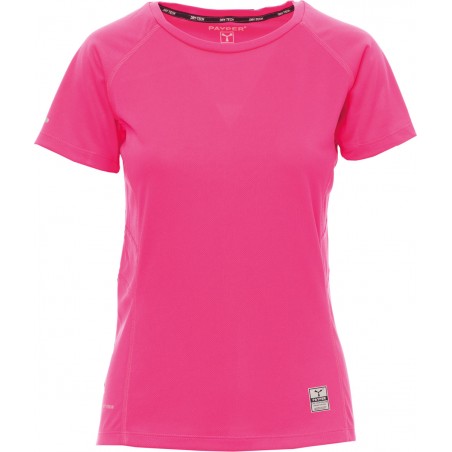 Running Lady - T-shirt tecnica con inserti riflettenti donna - fuxia fluo