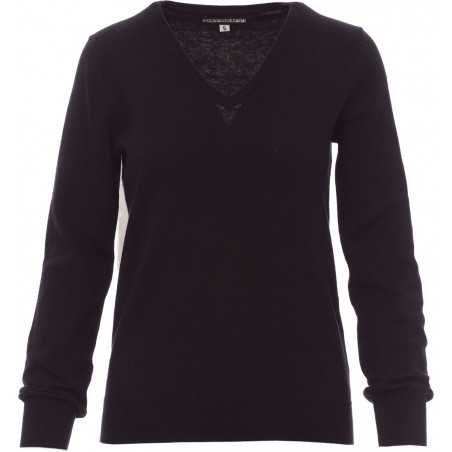 Business Lady - Maglioncino collo a V donna - nero