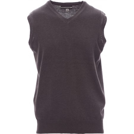 Desk Melange - Maglioncino smanicato con collo a V - grigio cenere melange