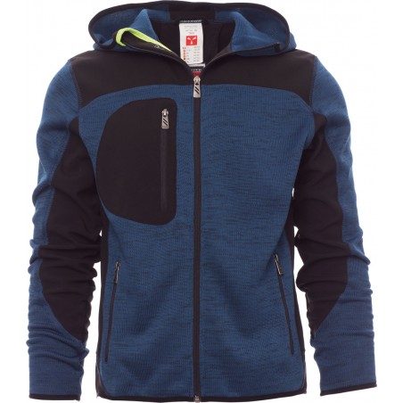 Trip - Giacca ergonomica con cappuccio e tasche - blu melange Trip - Giacca ergonomica con cappuccio e tasche - blu melange