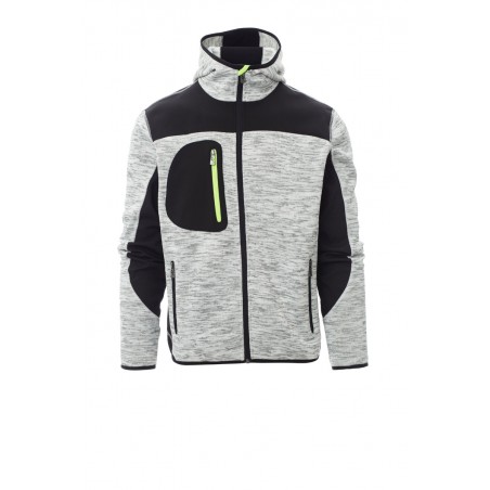 Trip - Giacca ergonomica con cappuccio e tasche - grigio melange