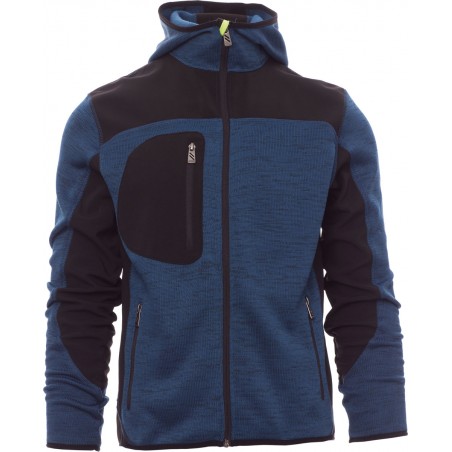 Trip - Giacca ergonomica con cappuccio e tasche - blu melange Trip - Giacca ergonomica con cappuccio e tasche - blu melange