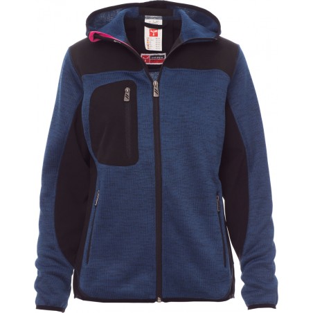 Trip Lady - Giacca ergonomica con cappuccio e tasche donna - blu melange