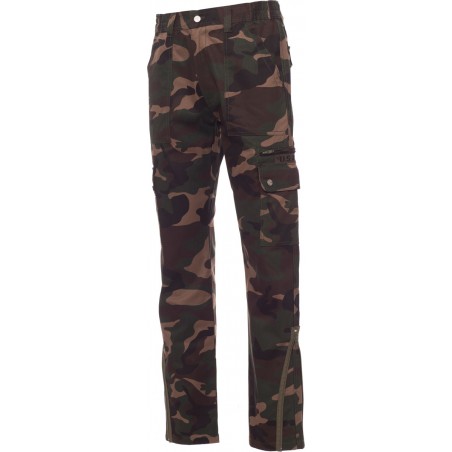 USAir - Pantalone multitasche in cotone - mimetico