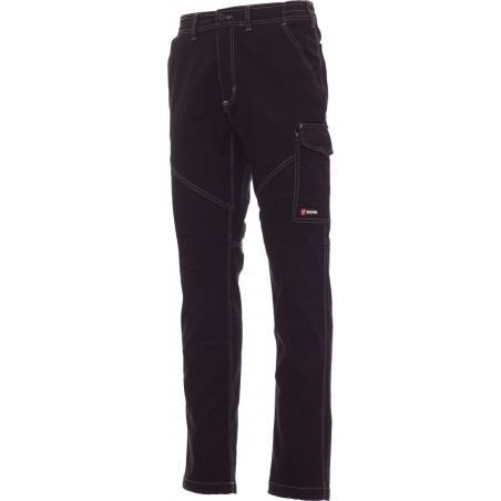 Worker Stretch - Pantalone multitasche con bande reflex unisex - nero