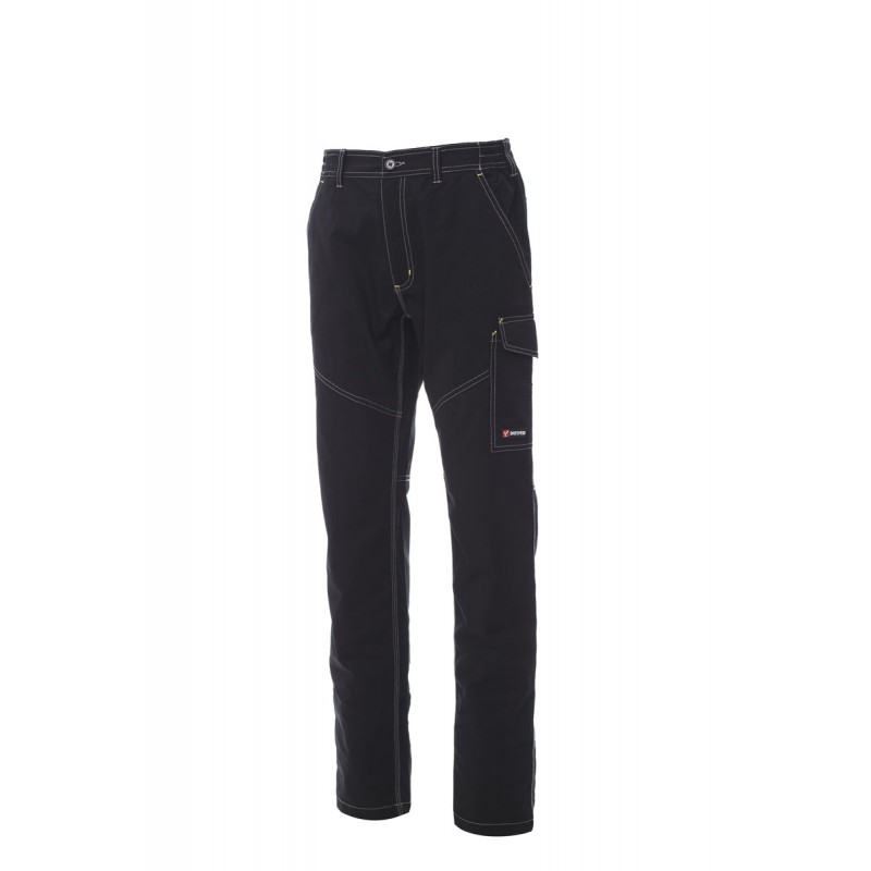 Worker Summer - Pantalone estivo multitasche in cotone - nero