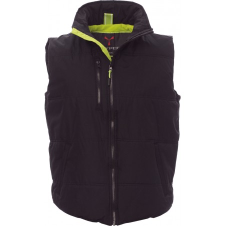 Daytona - Gilet unisex imbottito in micropile con tasche - nero/verde acido