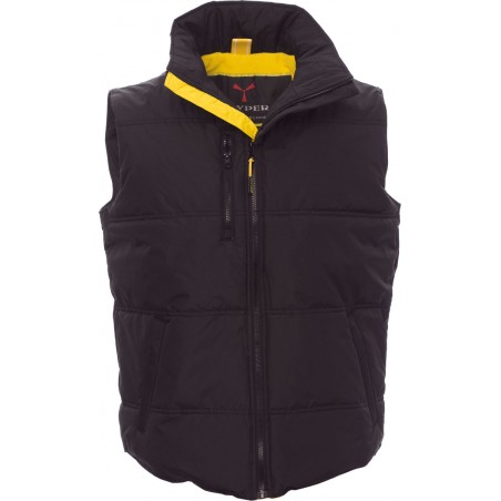 Daytona - Gilet unisex imbottito in micropile con tasche - nero/giallo