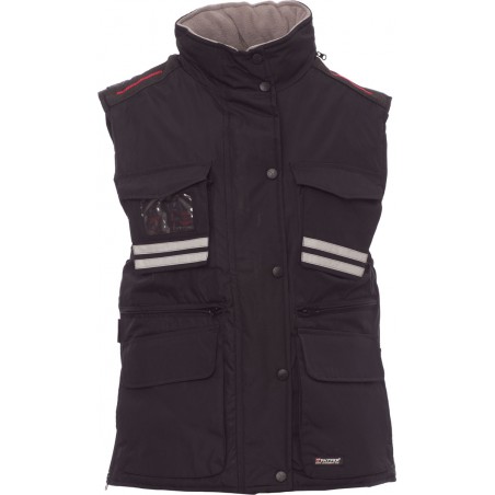 Flight Lady - Gilet multitasche con cappuccio donna - nero