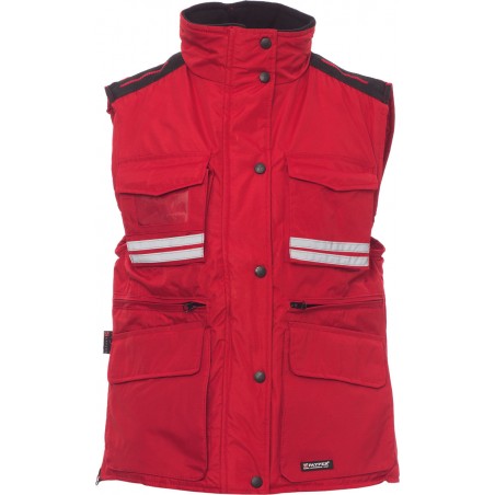 Flight Lady - Gilet multitasche con cappuccio donna - rosso