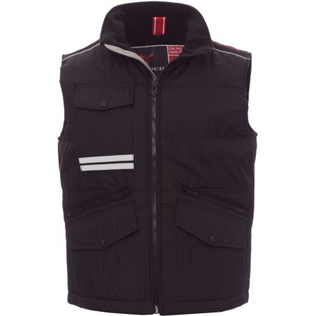 Mig 2.0 - Gilet con tasche e bande riflettenti unisex - nero