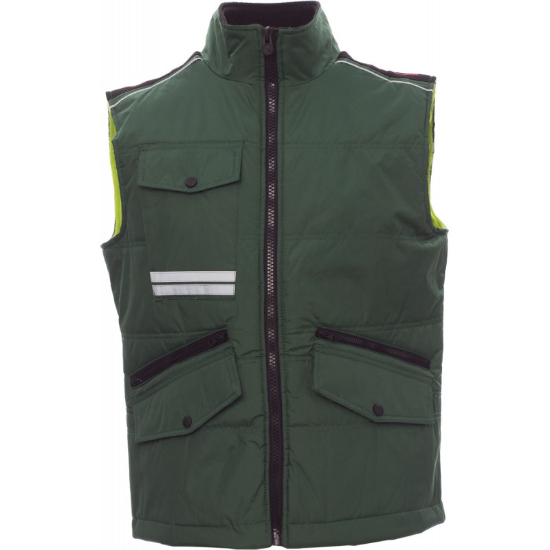 Mig 2.0 - Gilet con tasche e bande riflettenti unisex - verde