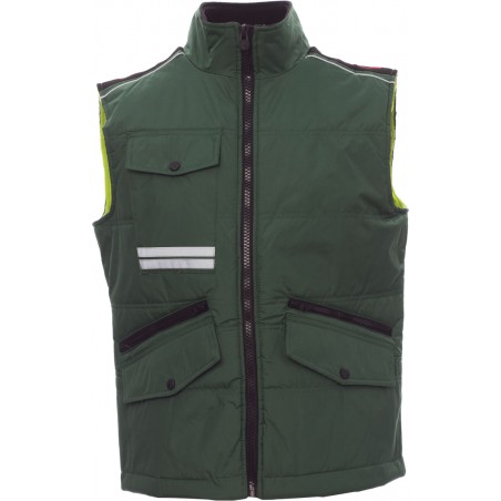 Mig 2.0 - Gilet con tasche e bande riflettenti unisex - verde